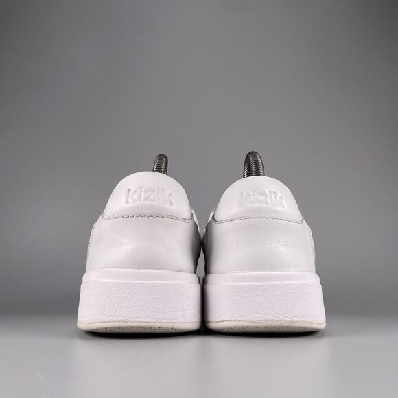 Women’s 8.5 Men’s 7 Kizik Vegas Sneakers White Leather Athletic Casual Sneakers - Picture 3 of 9